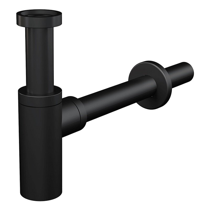 Изображение товара Сифон для раковины AlcaPlast A400BLACK DN32 Design черный матовый