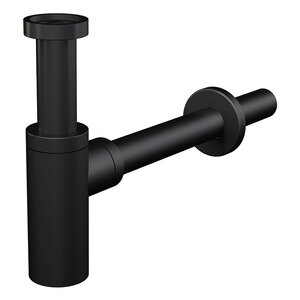 Изображение товара Сифон для раковины AlcaPlast A400BLACK DN32 Design цельнометаллический, цвет - черный матовый