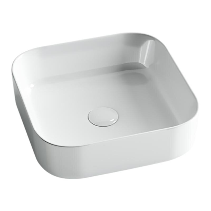 Изображение товара [Раковина] CeramicaNova CN6012 Накладная квадратная без перелива 38.5x38.5 см