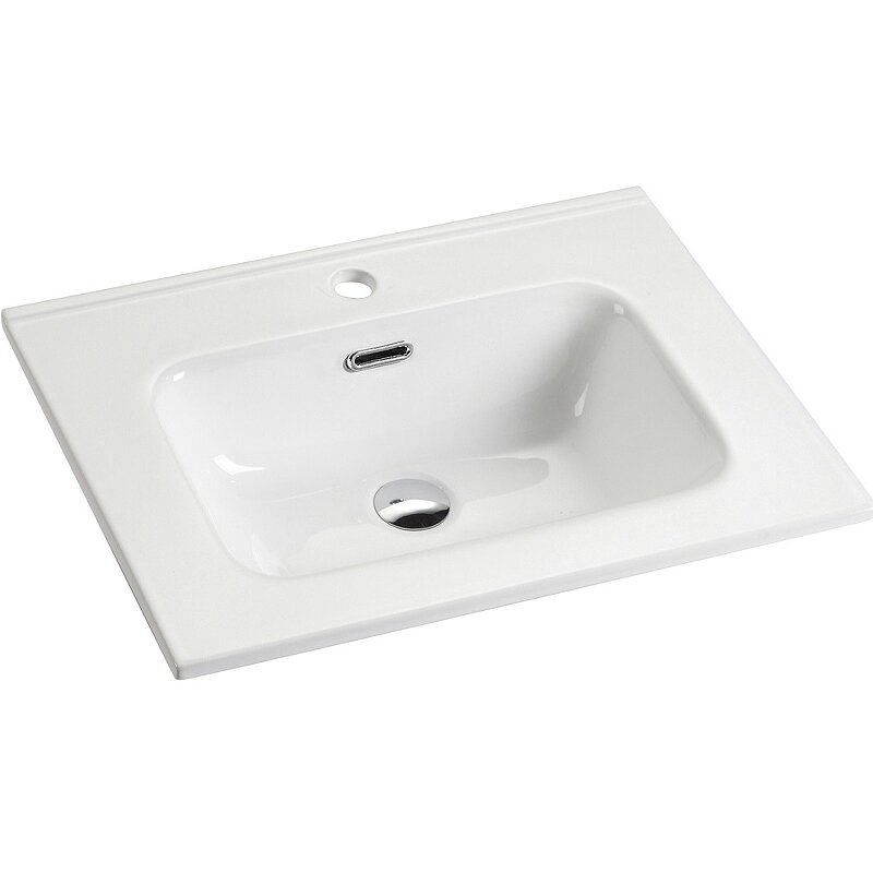 Изображение товара Раковина Ceramicanova Element CN7001 61 x 46.5 x 12.5 см, прямоугольная, с переливом, сантехфарфор