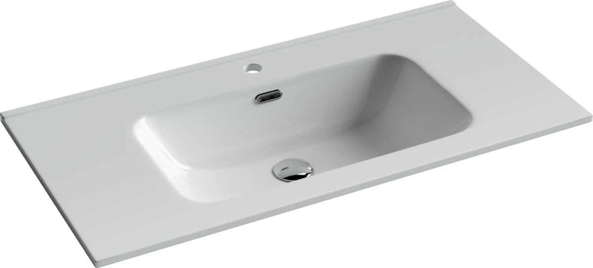 Изображение товара Раковина Ceramicanova Element CN7002 91 x 46.5 x 18 см, накладная, прямоугольная, с переливом, сантехфарфор