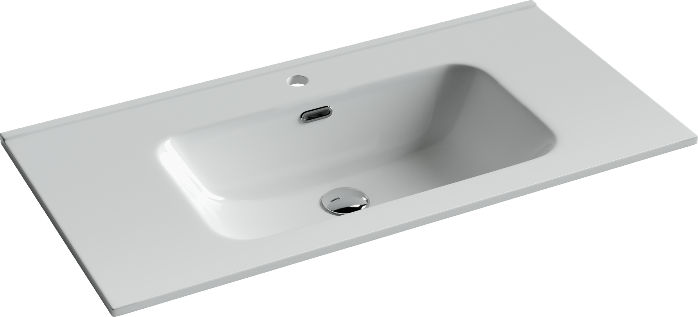 Изображение товара Раковина Ceramicanova Element CN7002 91x46.5x18 см накладная прямоугольная белая