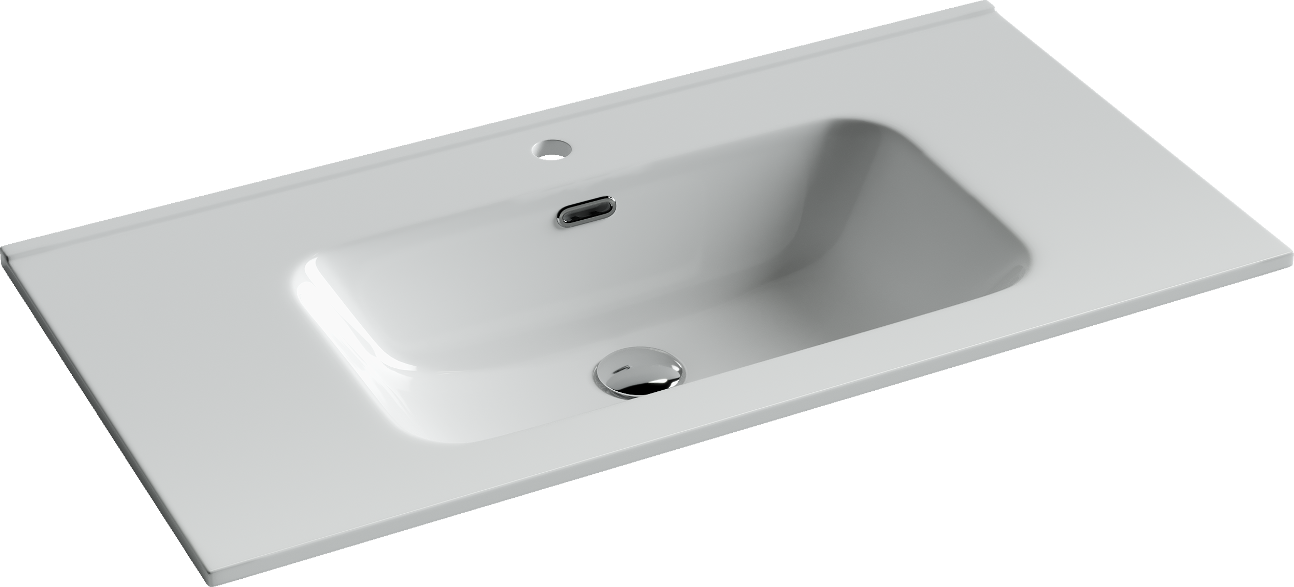 Изображение товара Раковина Ceramicanova Element CN7002 91 x 46.5 x 18 см, накладная, прямоугольная, с переливом, сантехфарфор