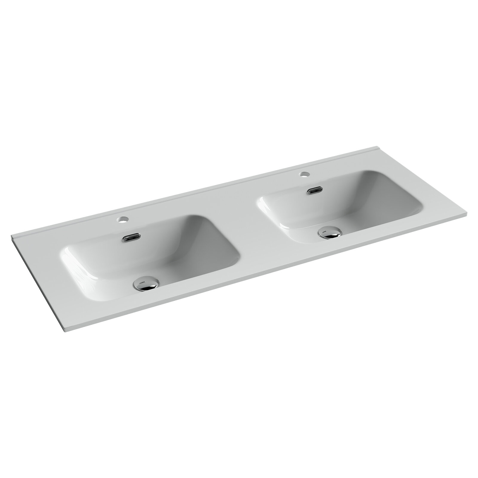 Изображение товара Раковина Ceramicanova Element CN7004 прямоугольная накладная 121x46.5 см белая со переливом