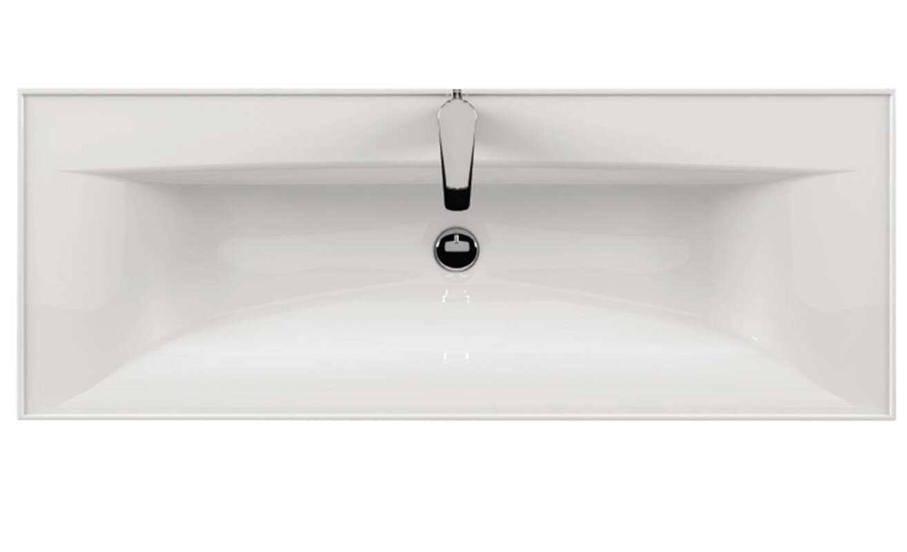 Изображение товара Раковина Aquaton Айрис 1A729631AG010 - прямоугольная белая с переливом