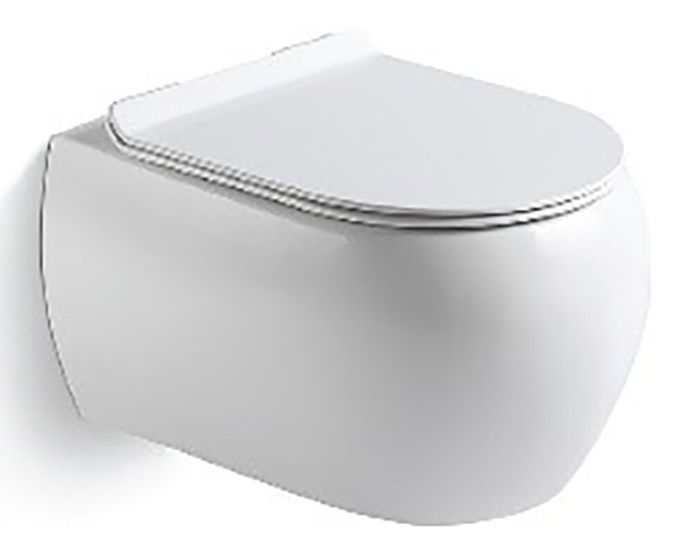 Изображение товара Подвесной безободковый унитаз Black&White Universe W-727 с Anti-Dirt