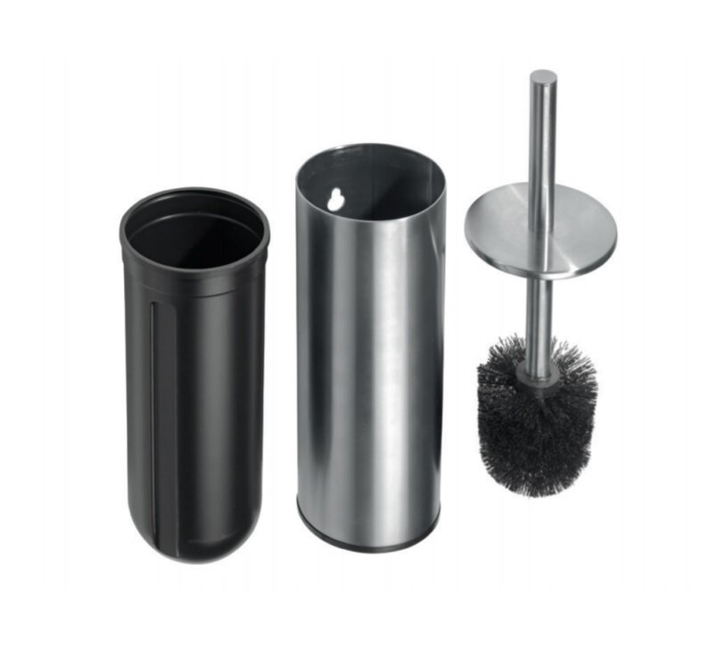 Изображение товара Ершик для туалетной щетки из нержавеющей стали с хромом и черным цветом Bemeta Neo