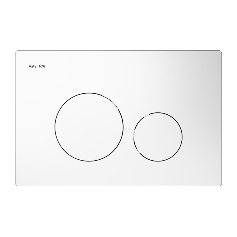 Изображение товара Am.Pm Pro L I049001 — пневматическая клавиша, белый глянец, 210x138 мм, 3/6 л