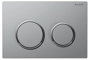 Изображение товара Клавиша Geberit Omega Type 20, 115.085.JQ.1, с легкоочищаемой поверхностью, лакированный матовый хром/глянцевый хром
