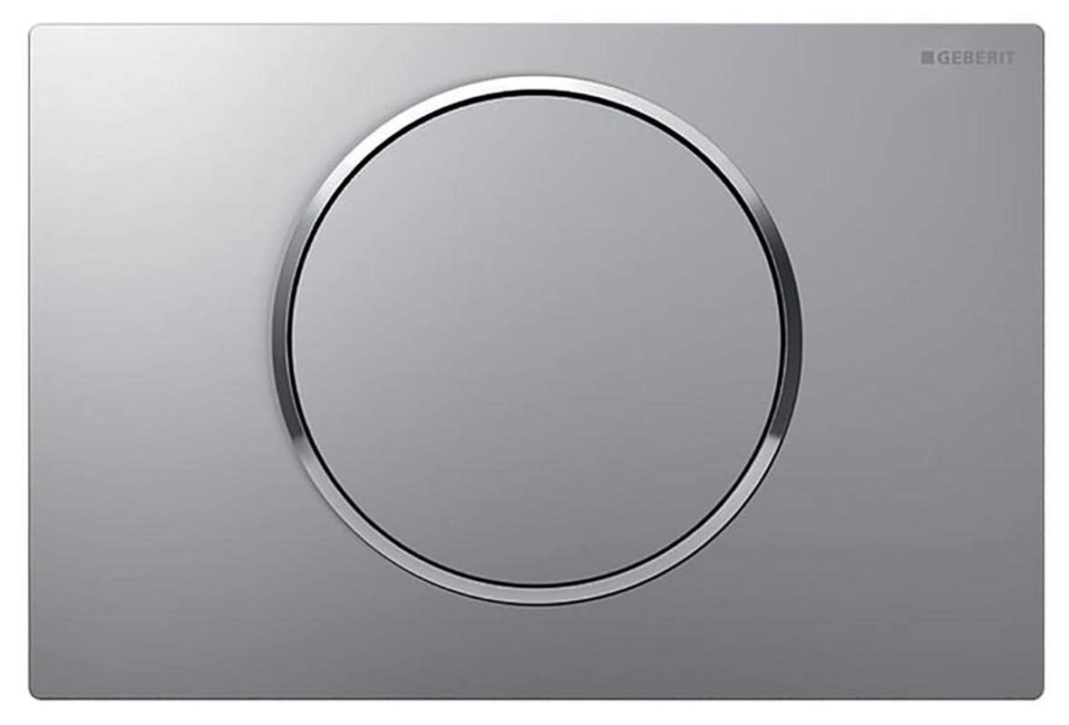 Изображение товара Клавиша Geberit Sigma Type 10, 115.758.JQ.5, смыв-стоп, с легкоочищаемой поверхностью, лакированный матовый хром/глянцевый хром