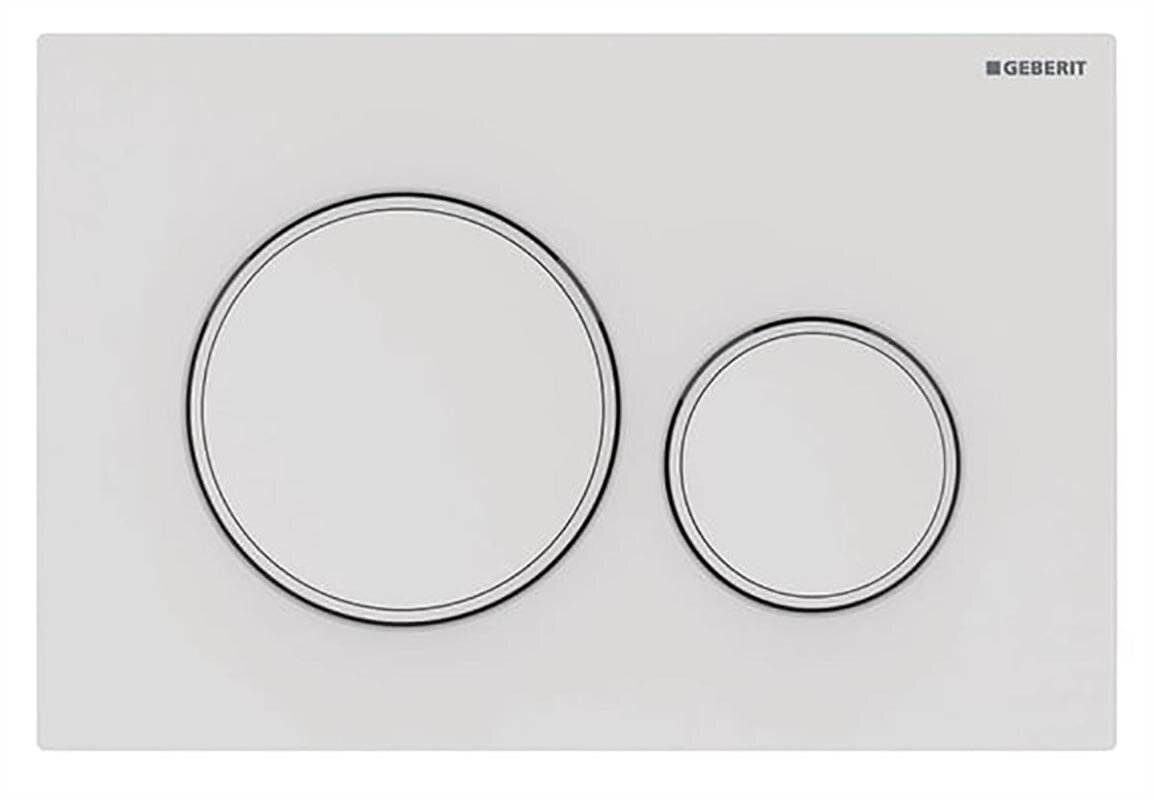 Изображение товара Клавиша Geberit Sigma Type 20, 115.882.01.1, с легкоочищаемой поверхностью, лакированный белый матовый/белый