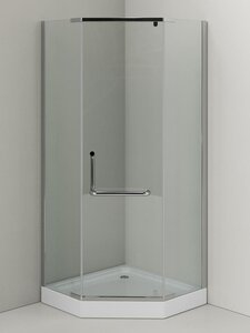 Изображение товара Душевой уголок Agger A03-090TCR, 88 х 88 х 207 см, с поддоном, стекла прозрачные, профиль хром, с полотенцедержателем