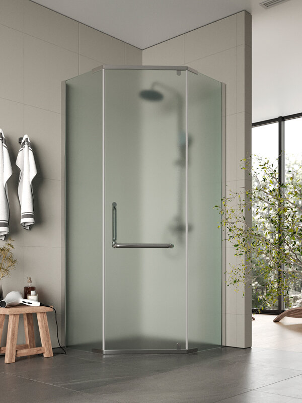 Изображение товара Душевой уголок Agger A03-090MCR G 90х90 см с полотенцедержателем и хром профилем