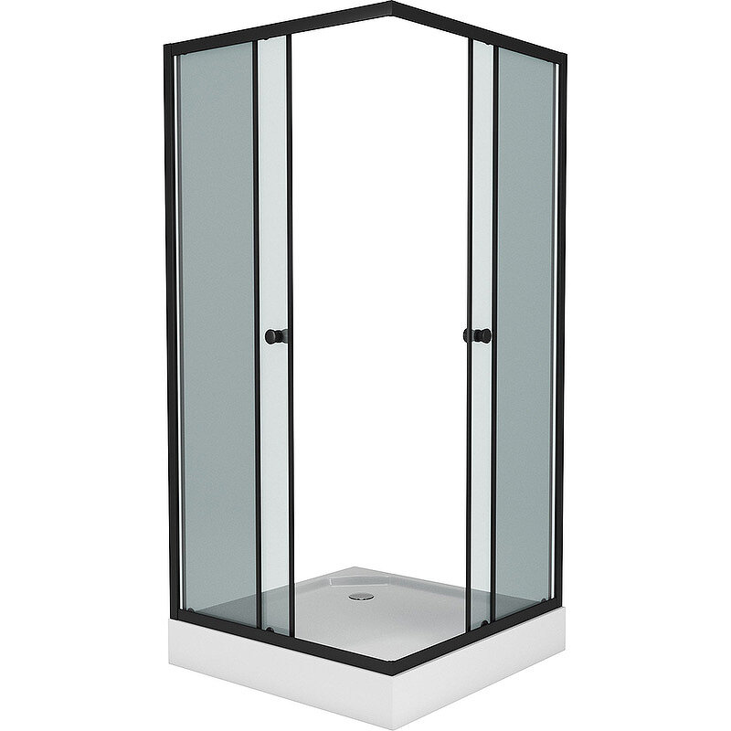 Изображение товара Душевой уголок Niagara NG-009-14QT Black Eco тонированное с поддоном 90 х 90 х 195 см, квадратный, черный Изображение товара Душевой уголок Niagara NG-009-14QT Black Eco тонированное с поддоном 90 х 90 х 195 см, квадратный, черный