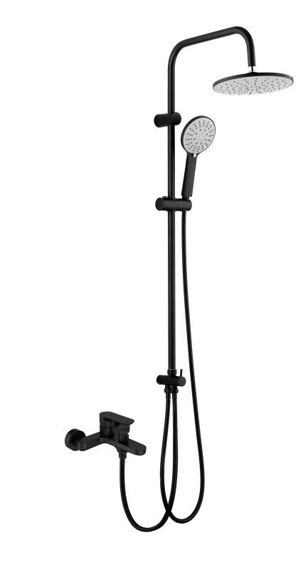 Изображение товара Душевая система Agger Breeze с верхним душем 22.5 см, матовый черный