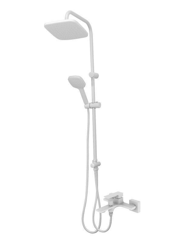 Изображение товара Душевая система Orange Lutz M04-944w белый матовый с верхним и ручным душем