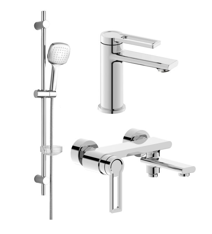 Изображение товара Комплект смесителей Orange Splito M36-311cr 3 в 1 хром Германия