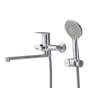 Изображение товара Смеситель Am.Pm Gem F90A95000 для ванны и душа, с длинным изливом, с душевым набором, хром