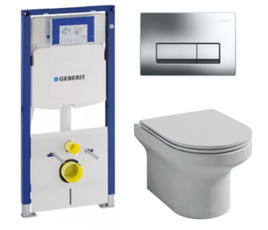 Изображение товара Комплект инсталляции Geberit с безободковым унитазом Jacob Delafon Elite EDX114RU-00