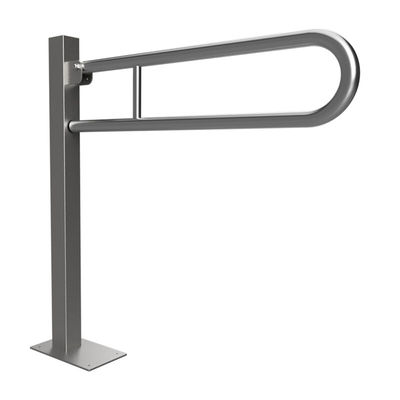 Изображение товара Откидной поручень Bemeta Help 301107602, 93 см, с дополнительным креплением в пол, хром матовый Изображение товара Откидной поручень Bemeta Help 301107602, 93 см, с дополнительным креплением в пол, хром матовый