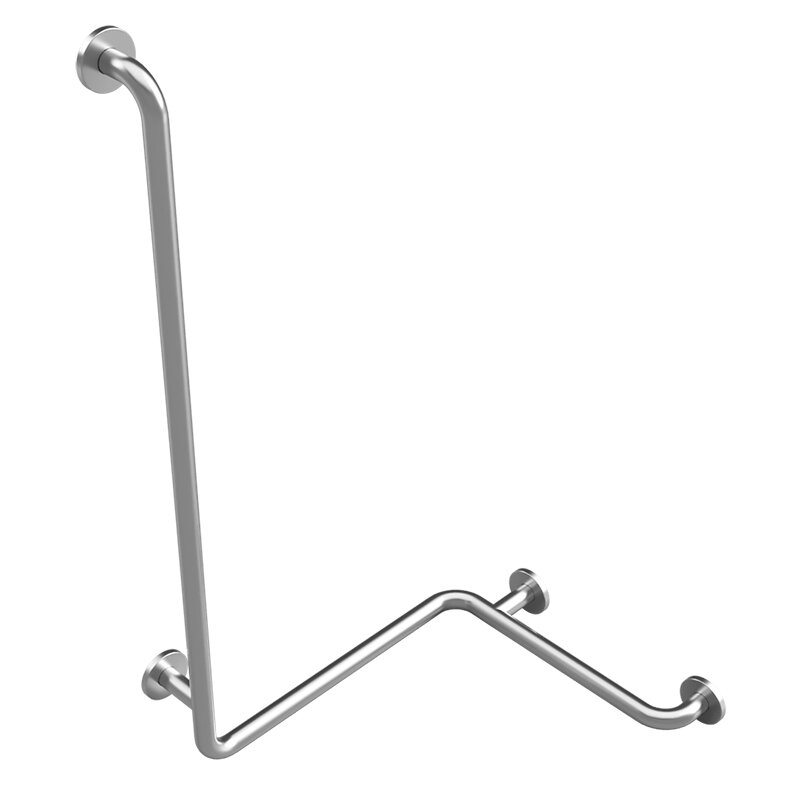 Изображение товара Пopучeнь для душa Bemeta Help 301112022, 66 см, c глaдким вepтикaльным плeчoм, левый, хром матовый