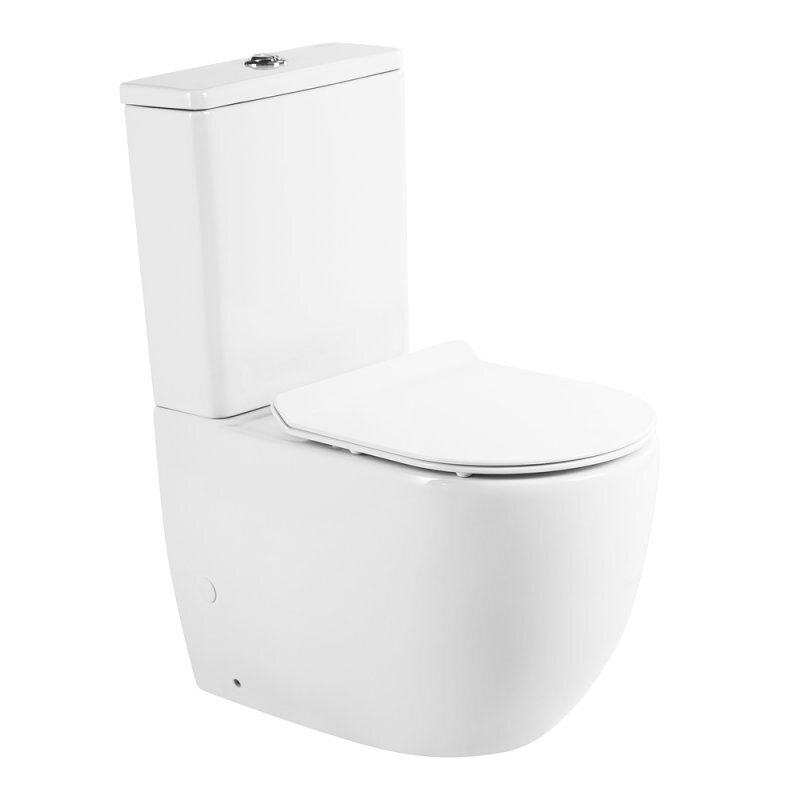 Изображение товара Напольный унитаз BelBagno Sfera-R, безободковый P-trap, крышка микролифт, BB2128CPR/BB2128T/BB2111SC