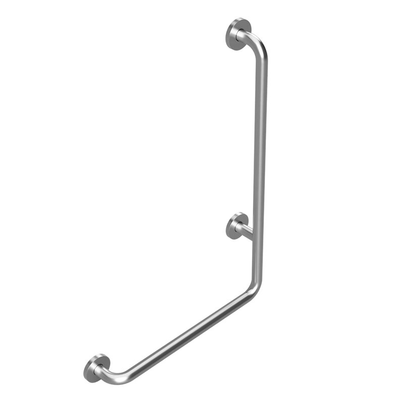 Изображение товара Настенный поручень Bemeta Help 301122042, хром матовый, правый, 63x11x89 см