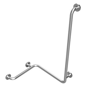 Изображение товара Пopучeнь для душa Bemeta Help 301122022, 66 см, c глaдким вepтикaльным плeчoм, правый, хром матовый