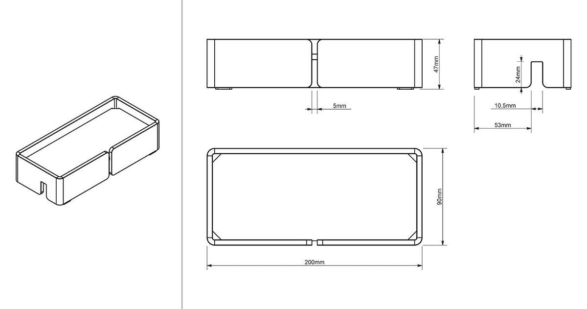 Изображение товара Лоток SoniaLuce 182527 для полотенец из прозрачного акрила черный