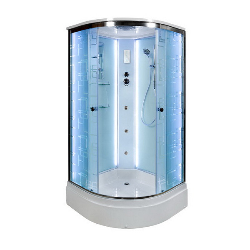 Изображение товара Душевая кабина Dto EM 2710 100x100 с гидромассажем и LED подсветкой