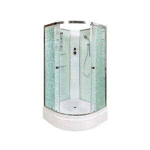 Изображение товара Душевая кабина Dto EM 2710 N 100x100 без крыши с стеклом 5 мм и поддоном 27 см