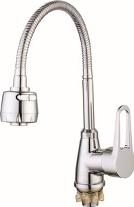 Изображение товара Смеситель G.lauf ZOP4-E045 кухонный с гибким изливом хром, однорычажный, гарантия 3 года