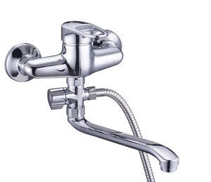 Изображение товара Смеситель G.lauf KLO6-C048 для ванны и душа хром однорычажный длинный излив Изображение товара Смеситель G.lauf KLO6-C048 для ванны и душа хром однорычажный длинный излив