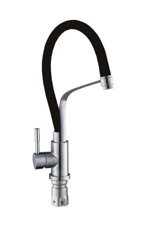 Изображение товара Смеситель G.lauf ZAP4-D090 для кухонной мойки с гибким цветным изливом, нержавеющая сталь