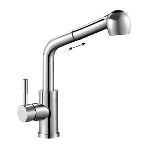 Изображение товара Смеситель G.lauf ZAP4-E090 для кухонной мойки с выдвижным изливом, нержавеющая сталь