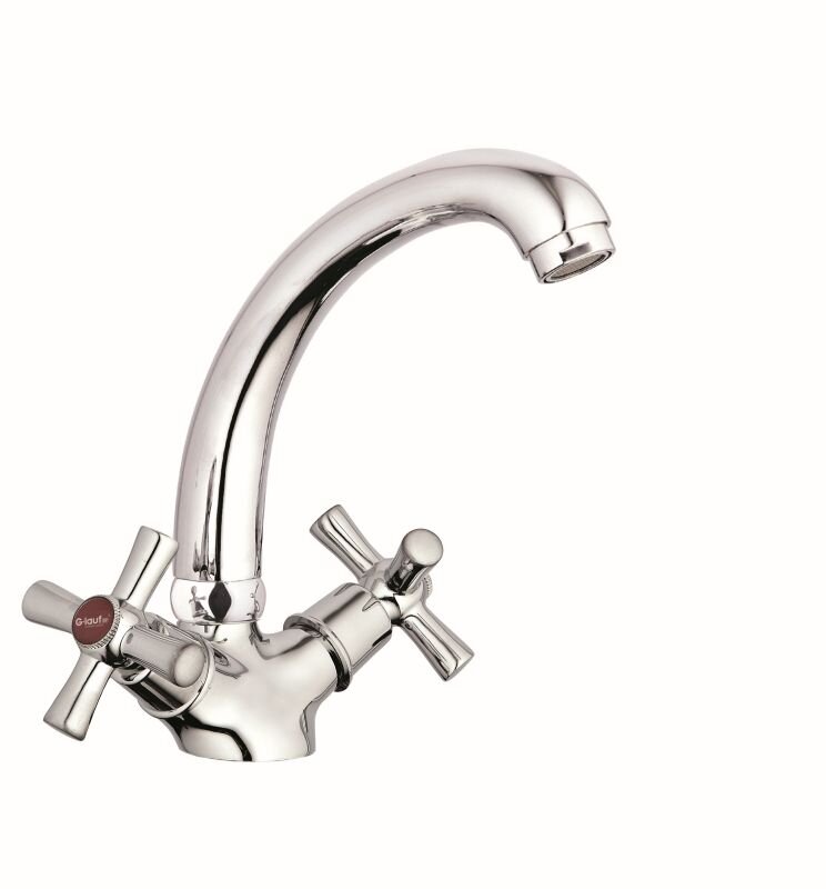 Изображение товара Смеситель G.lauf QMT4-C722 для кухонной мойки хром двухвентильный с поворотным изливом
