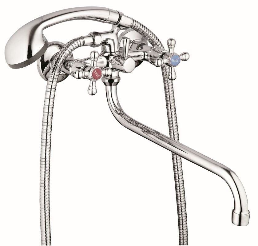 Изображение товара Смеситель G.lauf JML7-A605 для ванны и душа с S-образным изливом, хром