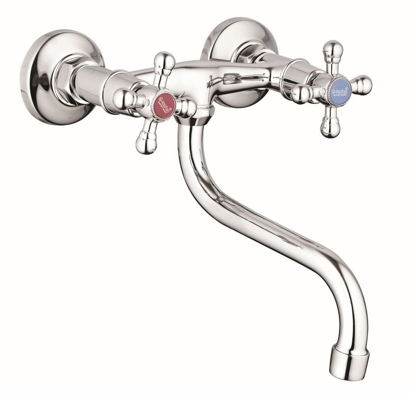 Изображение товара Смеситель кухонный G.lauf JMX12-A605 хром двухвентильный с поворотным изливом