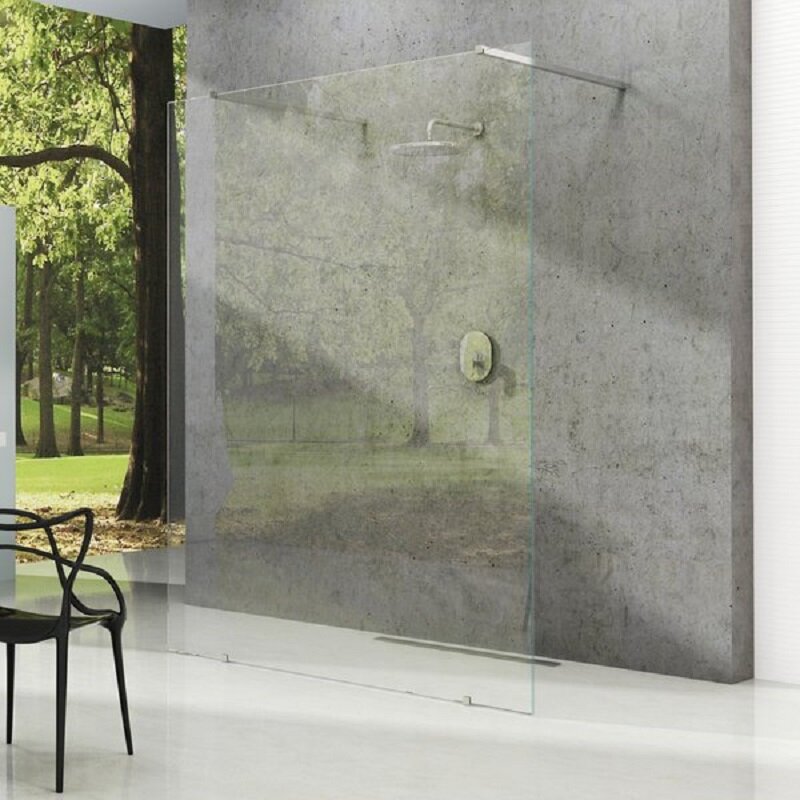 Изображение товара Душевая стенка Ravak Walk-In Free GW9FG0C00Z1 200 см со свободным входом, кронштейн обрезной, витраж транспарент, профиль хром