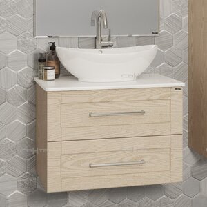 Изображение товара Тумба под раковину Санта Венера 70 см подвесная дуб бежевый