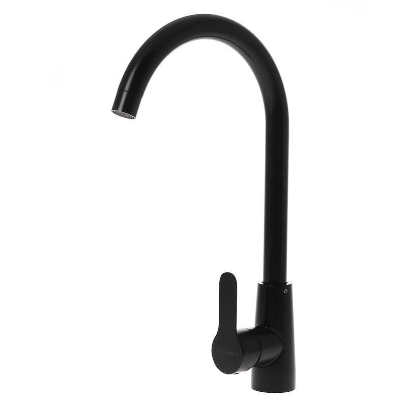 Изображение товара Смеситель для кухни Agger Splendid A0900144 с поворотным изливом черный матовый