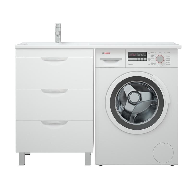 Изображение товара Тумба под раковину Corozo Алиот 120 см, напольная, белая, для ванной комнаты