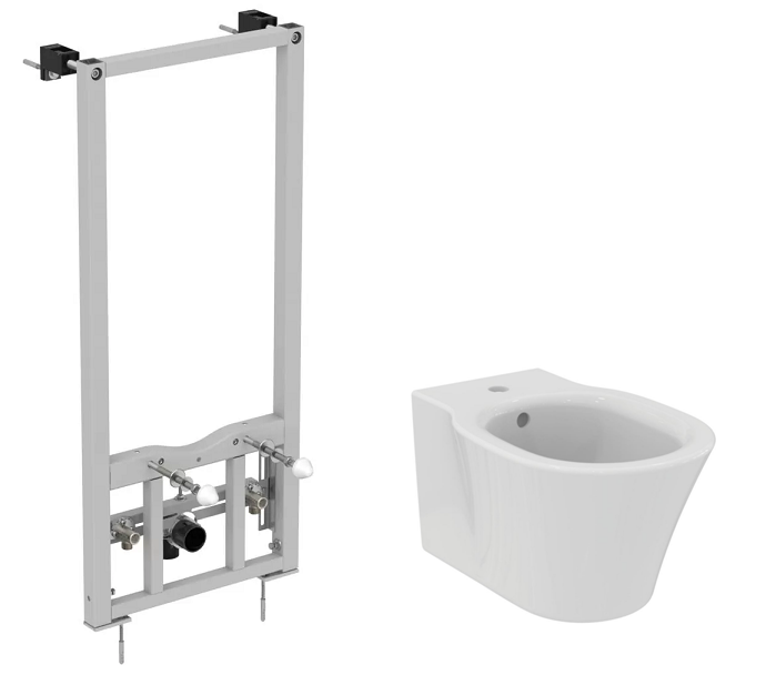 Изображение товара Инсталляция Ideal Standard Prosys с биде Connect Air, D212101, комплект подводка