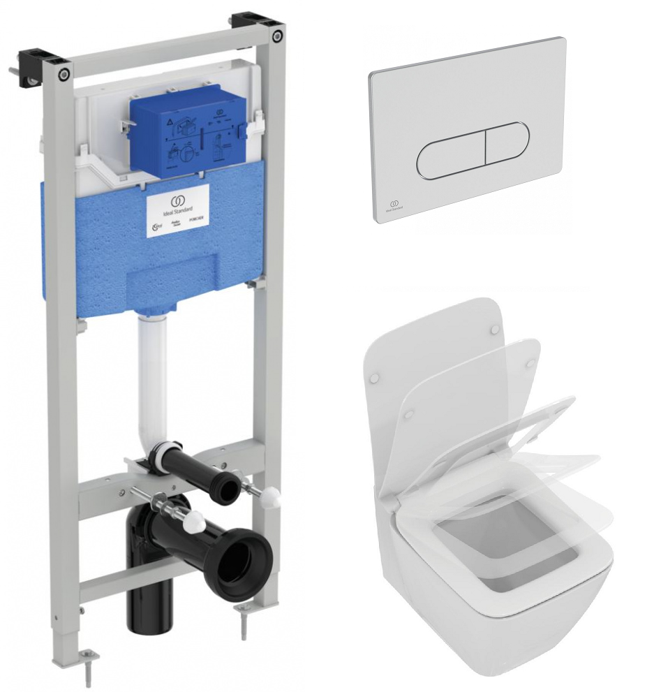 Изображение товара Инсталляция Ideal Standard Prosys с унитазом Strada II AquaBlade®, P387001, сиденье микролифт, комплект