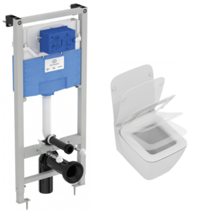 Изображение товара Инсталляция Ideal Standard Prosys с унитазом Strada II AquaBlade®, E387001, сиденье микролифт, комплект