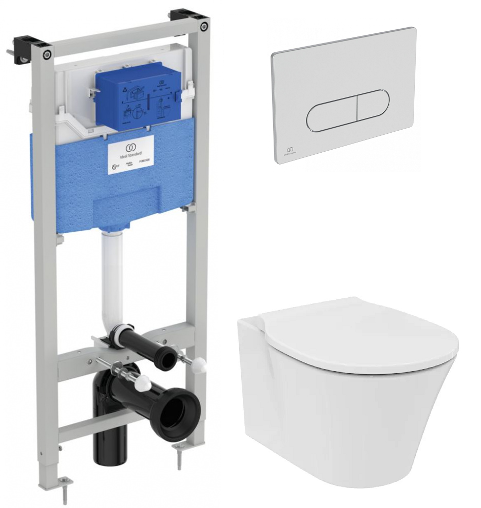Изображение товара Инсталляция Ideal Standard Prosys с унитазом Connect Air Rimless, PR212101, сиденье микролифт, комплект