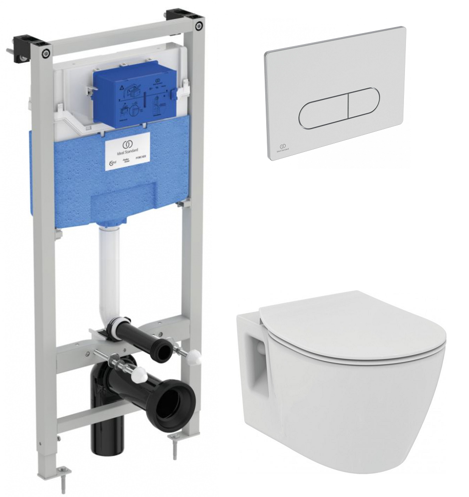 Изображение товара Инсталляция Ideal Standard Prosys с унитазом Connect Rimless, PR211601, сиденье микролифт, комплект