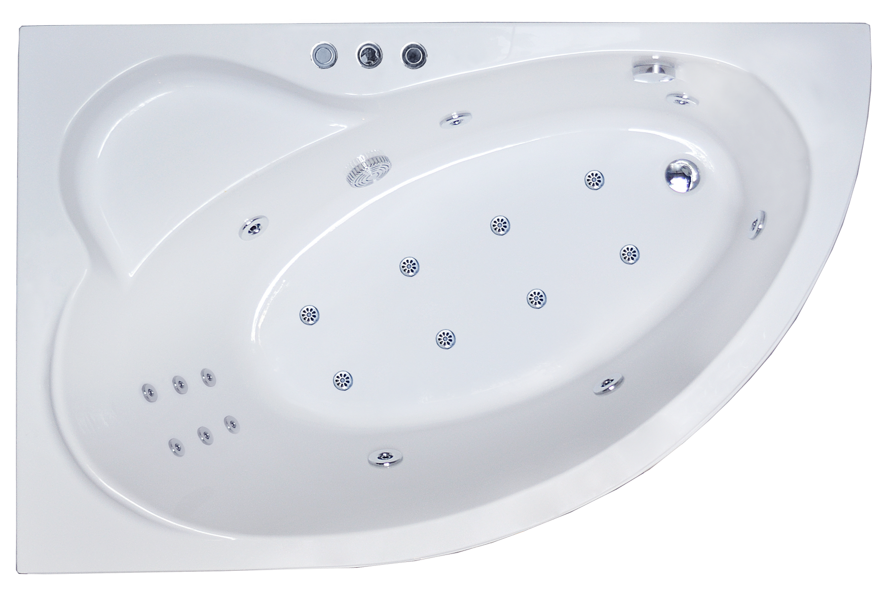 Изображение товара Ванна гидромассажная Royal Bath Alpine De Luxe RB819102DL-L/R, 170 x 100 см, белая