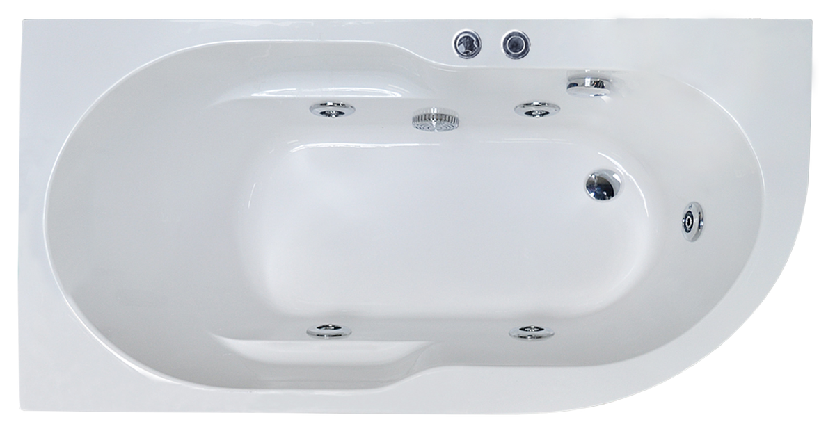 Изображение товара Ванна гидромассажная Royal Bath Azur Standart RB614200ST-L/R, 140 x 80 см, белая