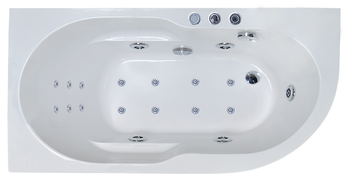 Изображение товара Гидромассажная ванна Royal Bath Azur De Luxe RB614200DL-L/R 140x80 см угловая белая